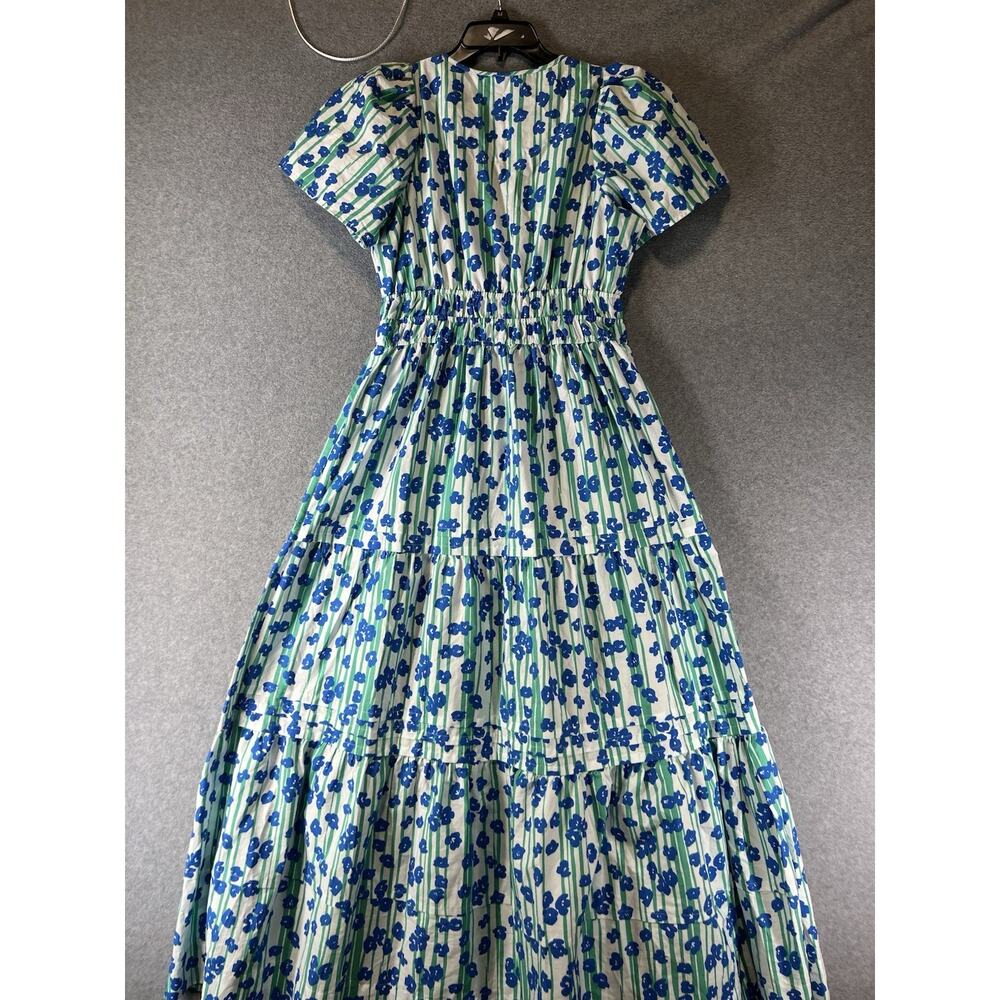 Anthropologie The Sommerset Maxi Dress Size Small Floral Green Blue - Picture 6 of 10